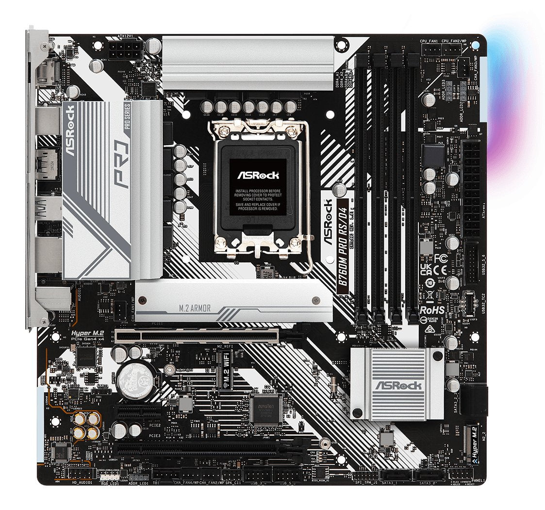Placa Base Asrock B760m Pro Rs D4 1700 M-Atx Hdmi Dp Ddr4 Retail