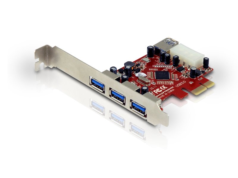 Conceptronic Controladora Usb 3.0 Por Pci Expres 3 Puertos Externos Y 1 Interno C05-138