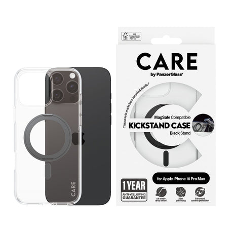EAN 5715685003851 - PanzerGlass CARE™ by ® Case Transparent w. Black Kickstand & MagSafe iPhone 16 Pro Max funda para teléfon imagen 2