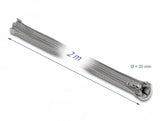 Delock Funda Trenzada Con Cremallera Resistente Al Calor 2 M X 20 Mm Gris
