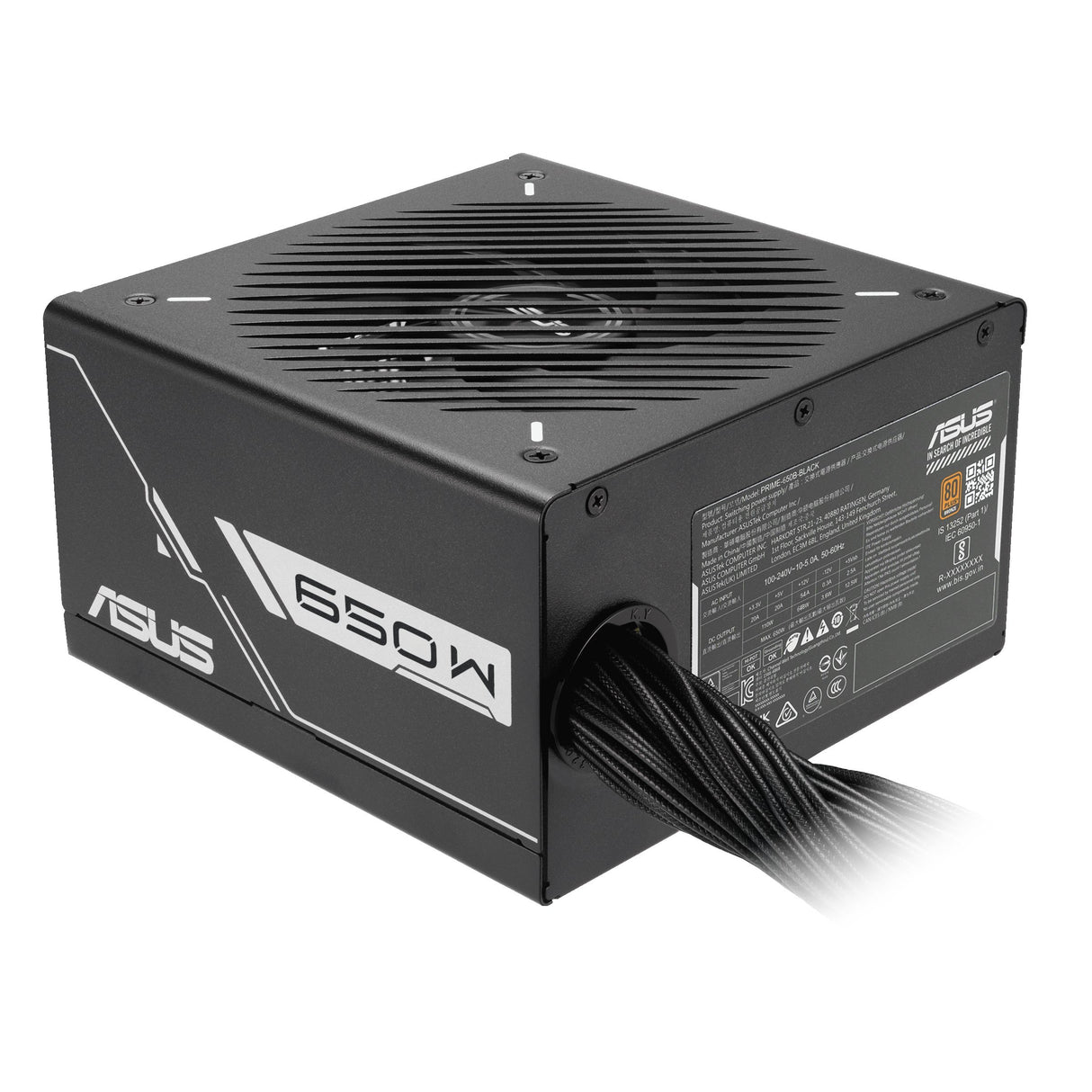 EAN 4711387635285 - ASUS Prime -650B-BLACK unidad de fuente de alimentación 650 W 20+4 pin ATX ATX Negro imagen 7