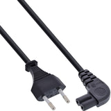 Cable De Alimentación Inline, Conector Euro A Conector Euro8 Angulado, Negro, 0,3 M