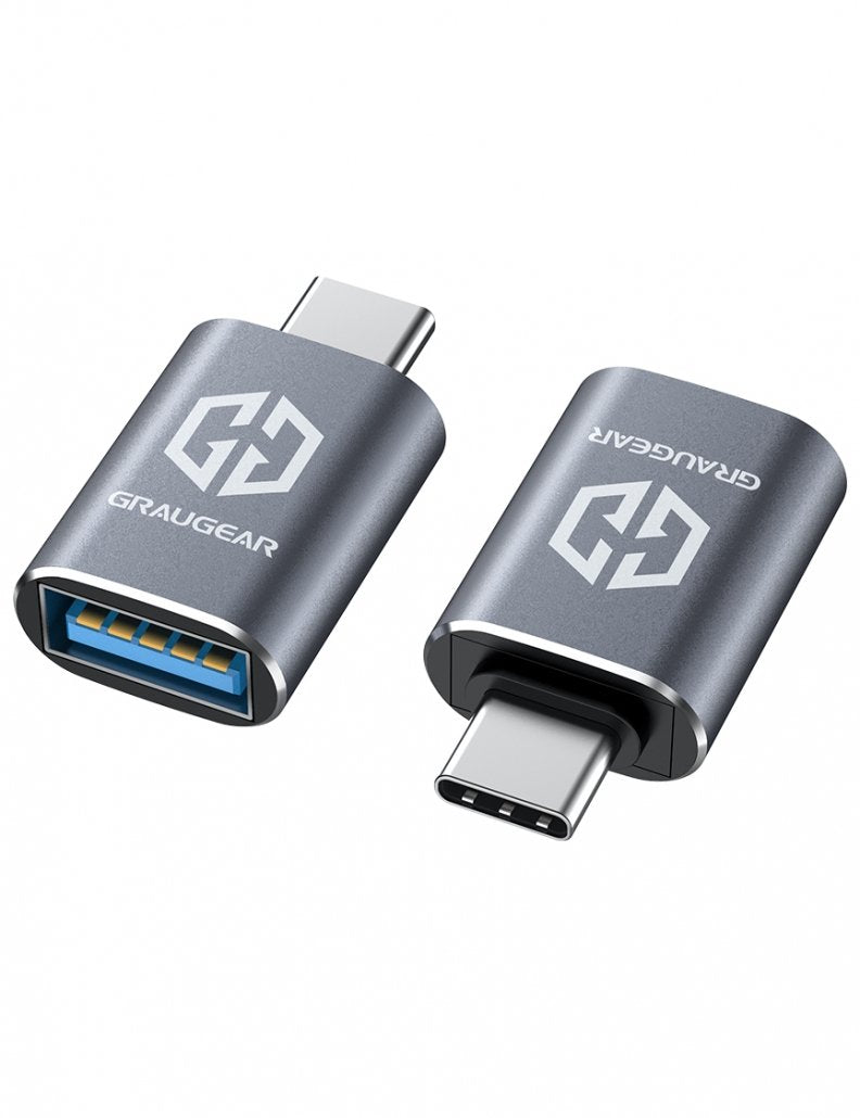 Grisgear Adaptador Usb 3.2 Gen2 Tipo-A A Tipo-C Enchufe 2 Piezas
