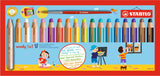 Stabilo Lápices De Colores Woody 3 En 1 Estuche De 18 + Sacapuntas C/Surtidos