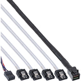 Cable Inline Mini Sas Hd Sff-8643 A 4x Sata + Banda Lateral 0,5m
