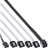 Cable Inline Mini Sas Hd Sff-8643 A 4x Sata + Banda Lateral 1m