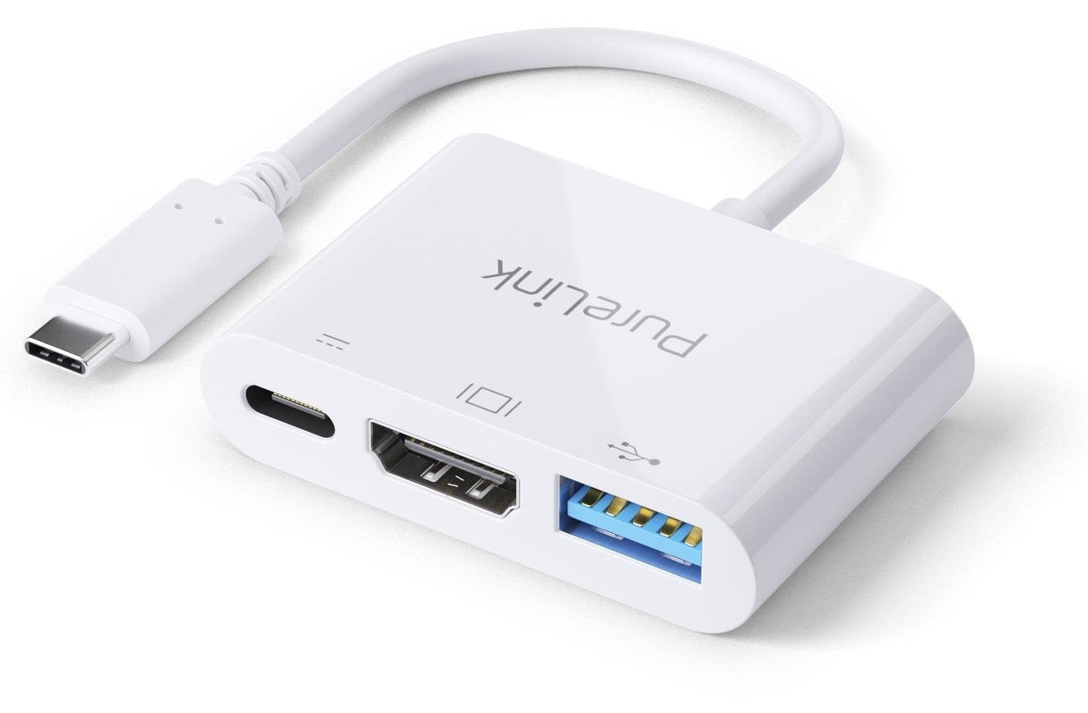 Adaptador Purelink Usb-C A Multipuerto - Iseries - Blanco - 0.10m