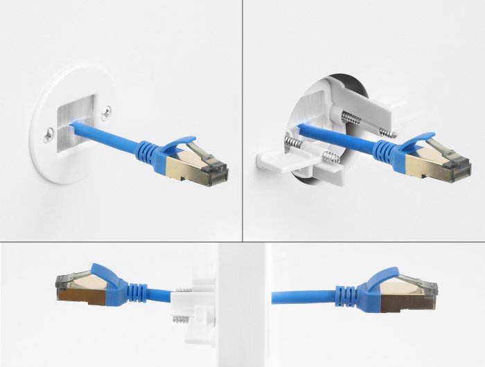 Delock Pasacables Con Cepillo Zur Pared-/Montaje En Mesa
