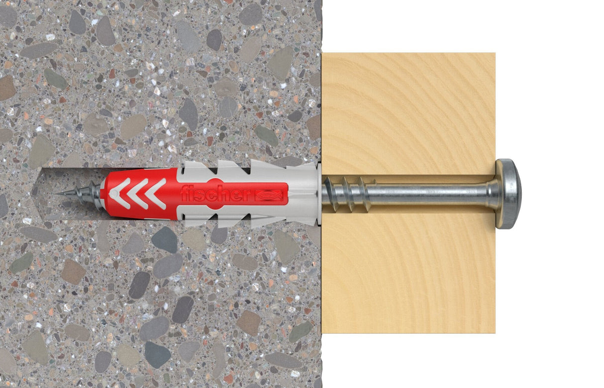 Taco Fischer Duopower 8x40 S Ph Ld (Gris Claro/Rojo, 50 Unidades, Con Tornillo) 535464