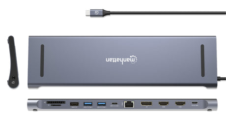 EAN 0766623190305 - Manhattan 190305 base para portátil y replicador de puertos Alámbrico USB 3.2 Gen 1 (3.1 Gen 1) Type-C Pl imagen 5