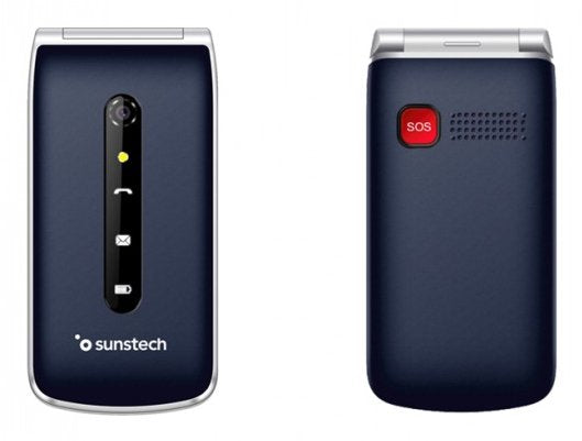 Telefono  Senior Concha Sunstech Celt18bl P2.4 Usb Boton Sos Base Carga Fm Azul