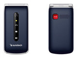 Telefono  Senior Concha Sunstech Celt18bl P2.4 Usb Boton Sos Base Carga Fm Azul