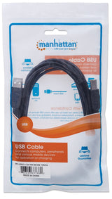 Cable Manhattan Usb 2.0, Usb-A A Usb-B, Macho A Macho, 3 M, Negro