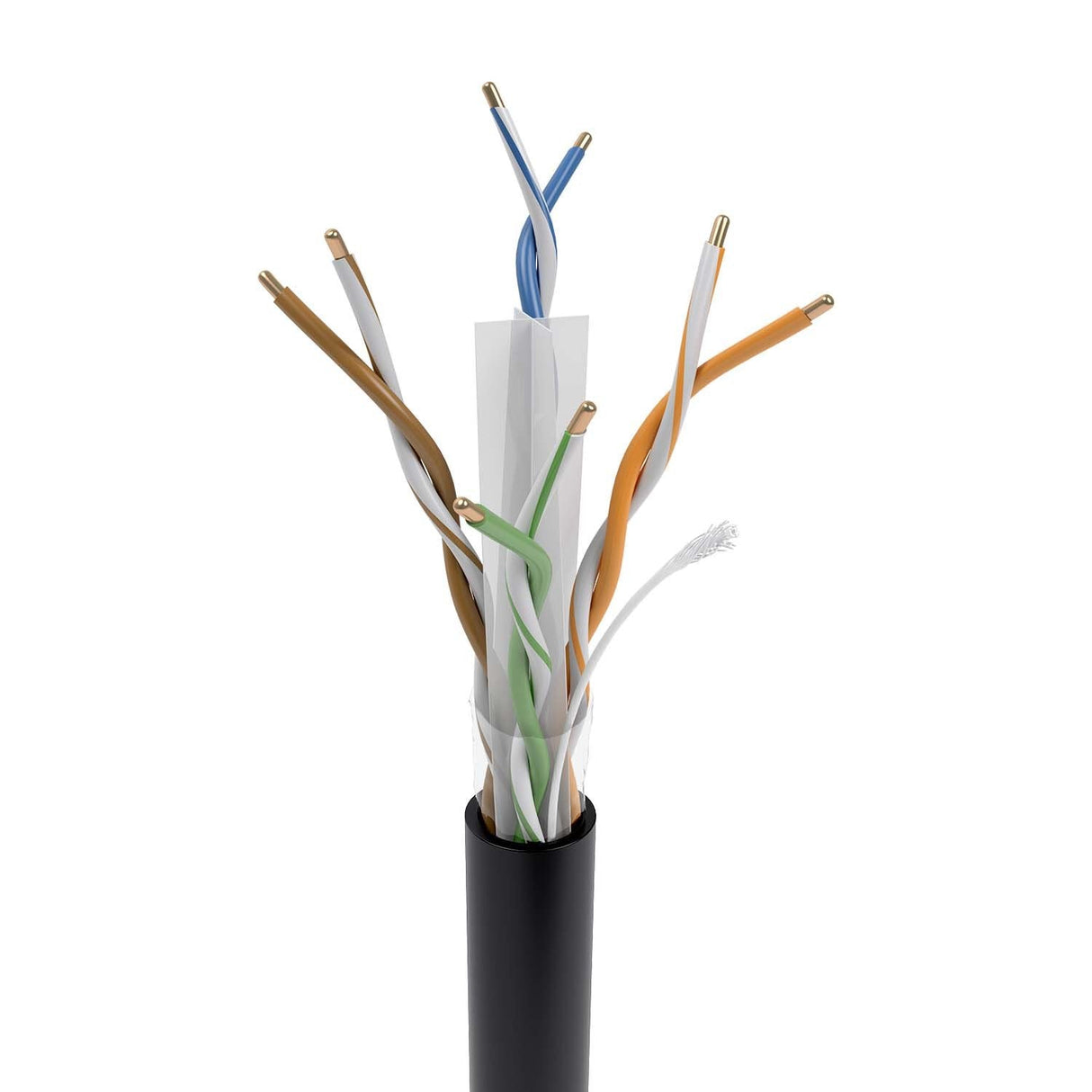 Aisens Bobina Cable Exterior Rj45 Cat.6 Utp Rigido Cca Awg23 - 305m - Negro