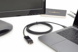 EAN 4016032451365 - Digitus AK-300333-020-S adaptador de cable de vídeo 2 m USB Tipo C DisplayPort Negro imagen 3