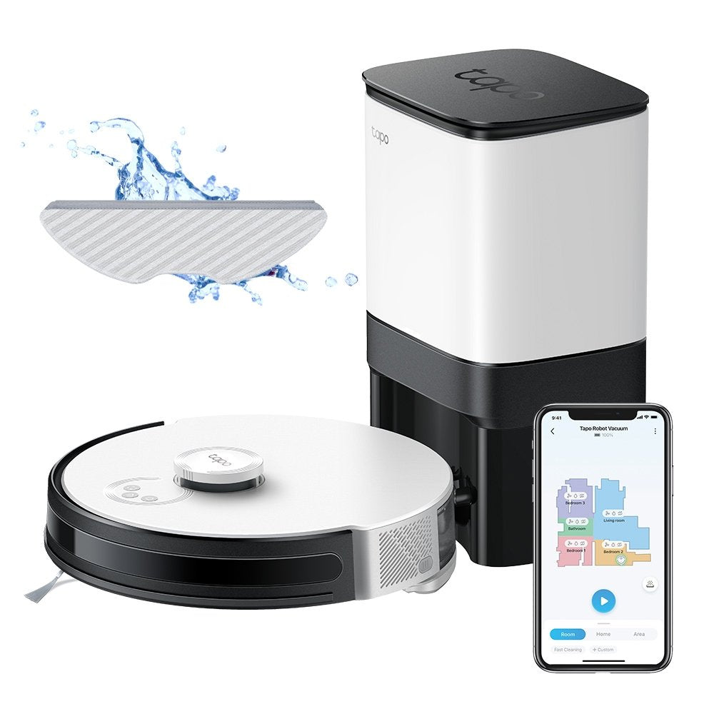 Aspiradora  Tp-Link Tapo Rv30 Plus  Robotizada 4,4 L Sin Bolsa Negro, Gris, Blanco