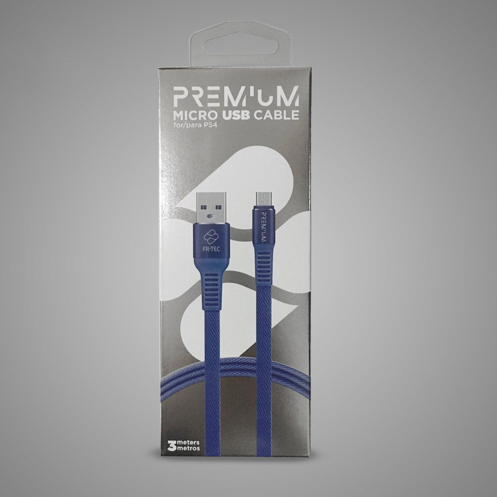 Cable Usb 2.0 Fr-Tec Premium Para Ps4 Usb Macho Microusb Macho 3m Azul