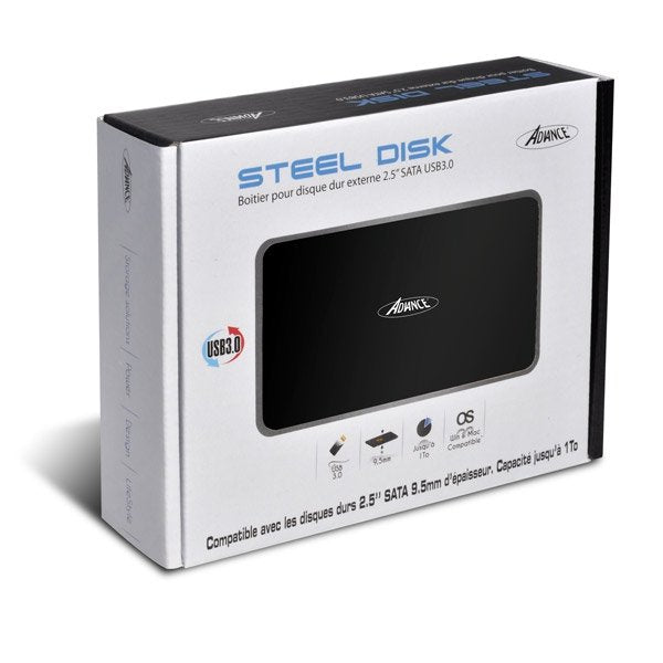 Caja Externo Advance Steel Disk Bx-2525u3 Usb 3.0 - 21/2 S-Ata - Alu