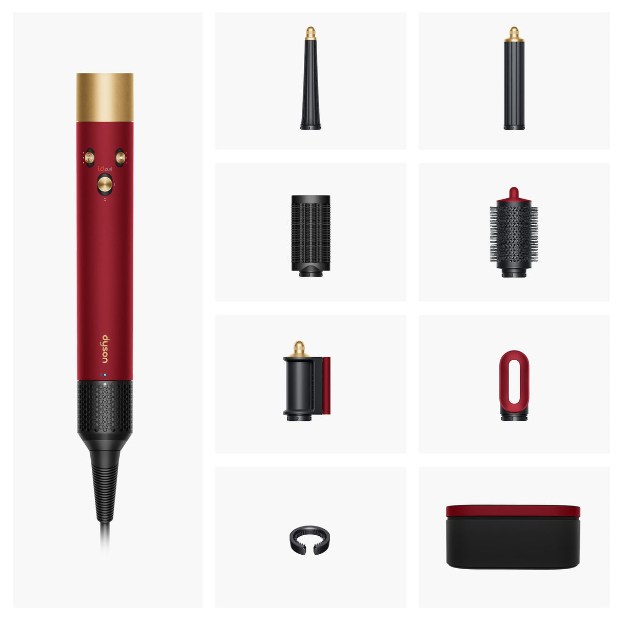 Dyson Airwrap I.D. Straight + Wavy Limited Edition (Rojo/Gold, Bluetooth) 596926-01