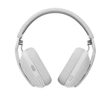 Auricular Logitech Zone Vibe Wireless Bluetooth Inalámbrico Usb-C A Través De Adaptador Bluetooth Blanco Hueso Certificado Para Equipos De Microsoft