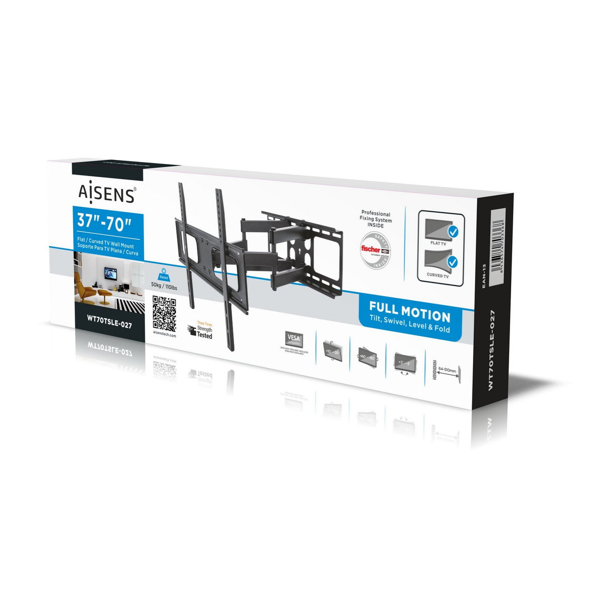 EAN 8436574703368 - AISENS WT70TSLE-027 soporte para TV 177,8 cm (70") Negro imagen 8