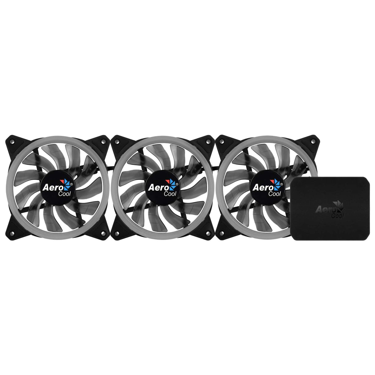 Ventilador Aerocool Rev Rgb Pro 12cm 1200rpm 15.1dba Iluminación Anillo Dual Led 16.8 Millones De Colores Control P7-H1