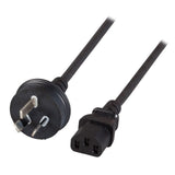 Cable De Alimentación Efb Aumralia As3112 - C13 180°, Negro, 1,8 M, 3x0,75 Mm
