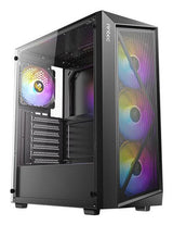 Caja Semitorre Atx Antec Ax67 Rgb Con Panel De Cristal (Negro)