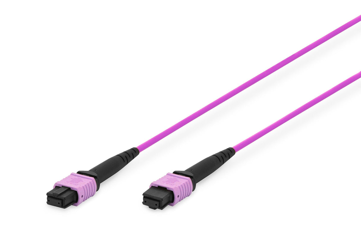 Digitus Fiber Optic Patchcord, Mpo To Mpo, Female Om4, Multimode 50/125 ?, 10m, Method A, Violet