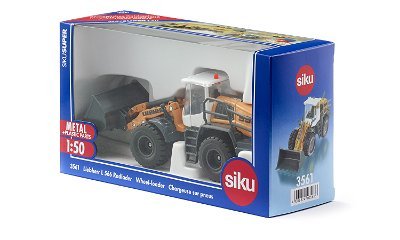 Cargadora De Ruedas Siku Super Liebherr L 566, Modelo De Vehículo Amarillo/Gris 4006874035618