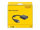 Delock Adapter Hdmi Stecker Zu Vga Buchse Schwarz
