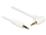 Delock Cable Jack Estéreo De 3,5 Mm Macho De 3 Pines > Macho En Ángulo 1 M Blanco