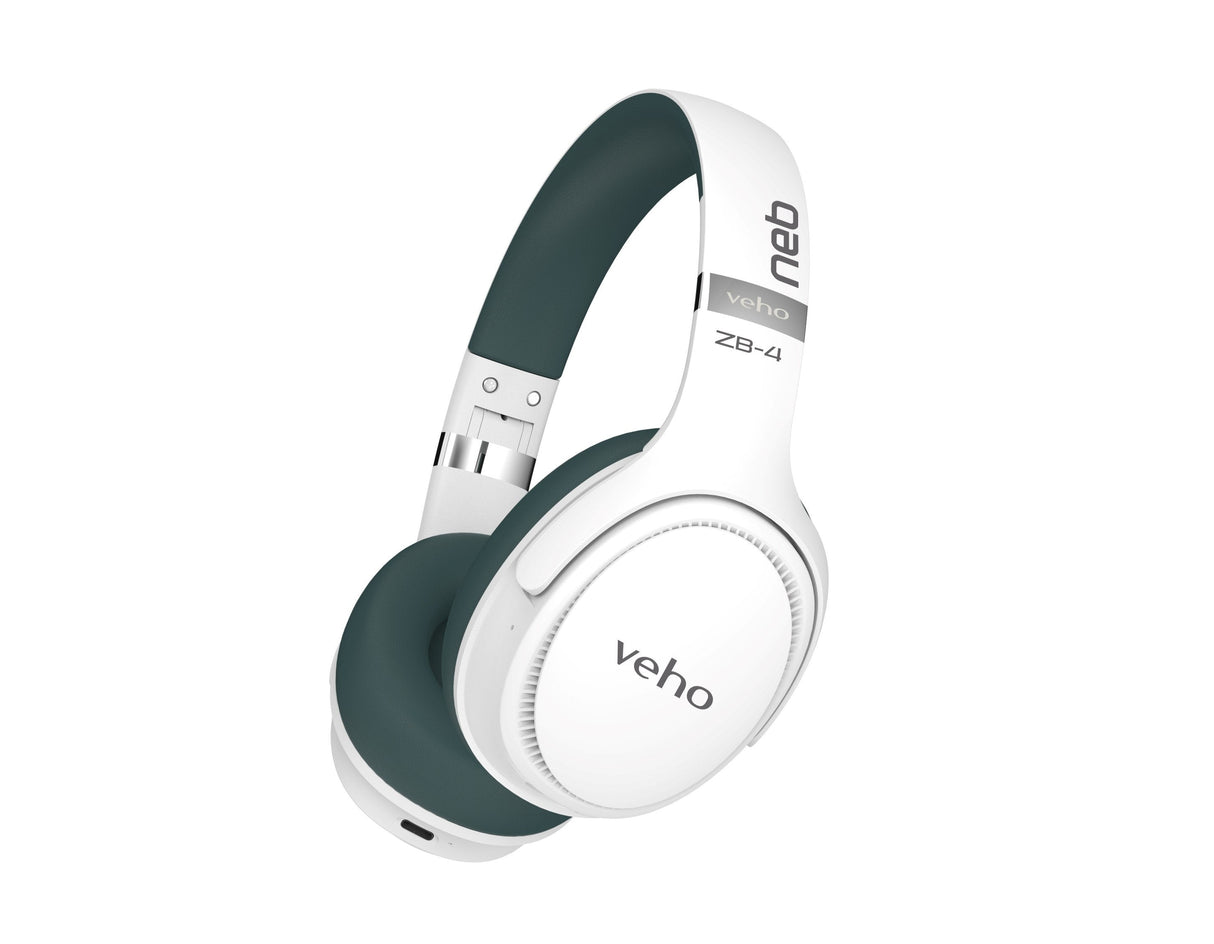Zb-4 Neb Bluetooth Wireless  Headphones With Mic- White