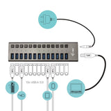 I-Tec Usb 3.0 Charging Hub 13 Port + Power Adapter 60w, Usb-Hub