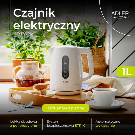 EAN 5905575907998 - Adler AD 1380W tetera eléctrica 1 L 2220 W Blanco imagen 14
