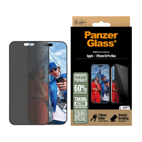 EAN 5715685002489 - PanzerGlass ® Privacy Screen Protector iPhone 16 Pro Max | Ultra-Wide Fit w. EasyAligner Protector de pan imagen 2