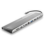 Docking Usb Tipo-C Ngs Wonderdock 12 Pro 3xusb 2xhdmi 1xvga 1xrj45 1xlector De Tarjetas 1xjack 3.5 1xusb Tipo-C Pd Gris