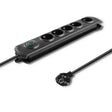 EAN 5901878502717 - Qoltec 50271 limitador de tensión Negro 5 salidas AC 230 V 3 m imagen 1