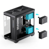 Jonsbo Tk-4 Gehäuse, Midi-Tower, Atx, Tempered Glass - Schwarz