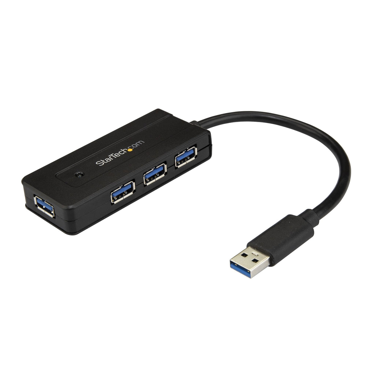 Hub Startech.Com Concentrador Portátil Usb 3.0 Superspeed De 4 Puertos De 5gbps Con Carga Rápida - Ladrón Usb 3.2 Gen 1 Tipo A - Alimentado Por El Bus Usb O Autoalimentado - Negro