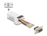 Delock D-Sub 9 Pin Buchse Zu Rj45 Buchse Montagesatz Weiss