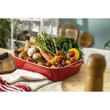 Staub 3-Piece Rectangular Ceramic Bakeware Set, Cherry Red