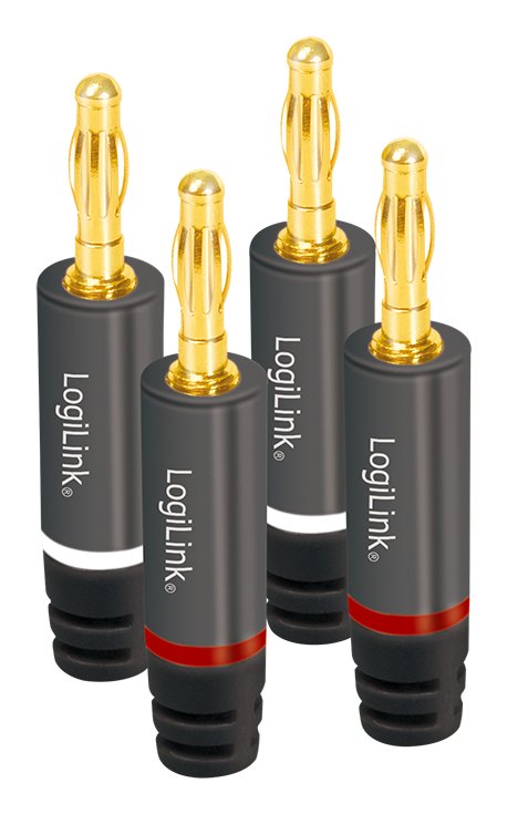 Logilink Audio, Wtyk Bananowy Zestaw