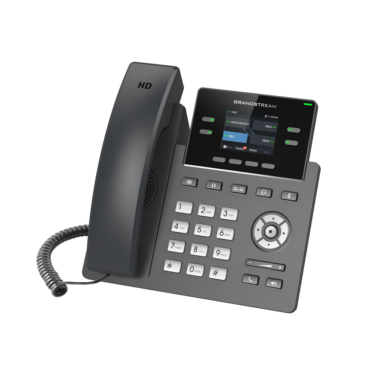 Grandstream Grp2612p [Teléfono Voip - Cuenta Sip 2x, Audio Hd, 16 Prog.Tl. + 4 Presets, 2xlan 100mbps, Poe]