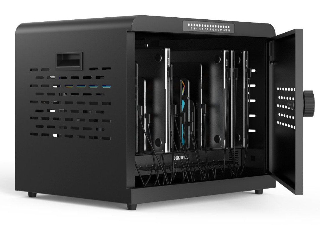 Compulocks Cc1601b-Eu Organizador Para Estación De Carga Montaje En Pared Y Sobremesa Acero Negro