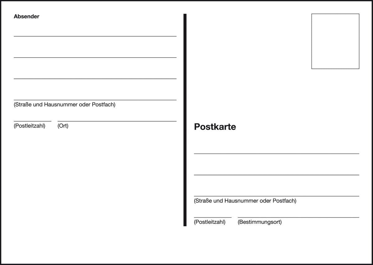 Sigel Postkarte Formularbuch Ph610 1 Ud. - A6