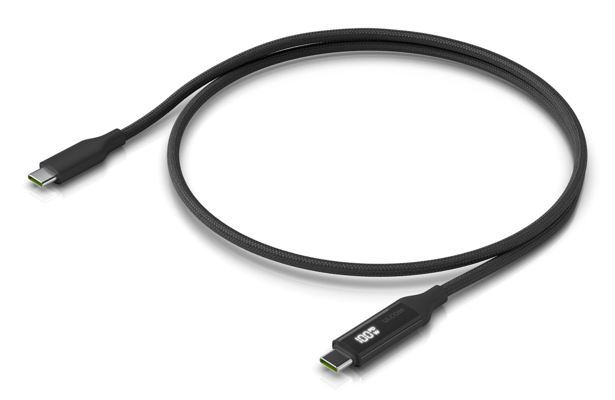 Braided Power And Data Cable  With A Double-Sided Charge