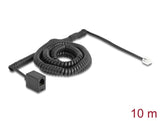 Delock Telefoncable   Spiralcable Rj11 Stecker Zu Rj11 Buchse Schwarz 10 M