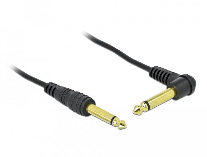 Delock Cable De Audio En Espiral 6,35 Mm 2 M Negro