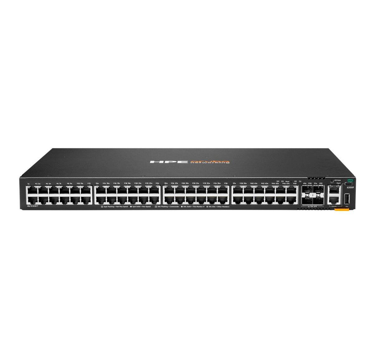 Hpe Aruba Networking Cx 6200f 48g 4sfp+ Switch Conmutador L3 Gestionado 48 X 10/100/1000 + 4 X 100/1000/10g Sfp+ Flujo De Aire De Delante Hacia El Lado Montaje En Rack